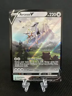Arceus V Pokemon Card SWSH05 116/172 Holo Rare Trading Card Game - Image 1