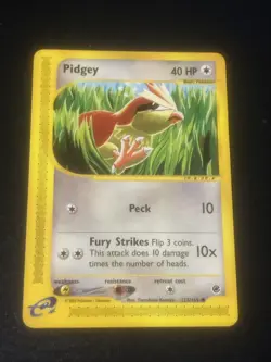 💥 Pidgey 2002 Pokemon Vintage Card # 123/165 Expedition E-Reader Non Holo Foil - Image 1