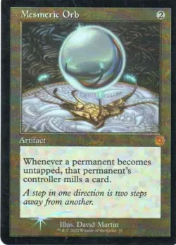 MTG: The Brothers' War: RFA: Foil Mesmeric Orb: Lightly Played Condition - Image 1