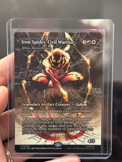 MTG, Iron Spider, Civil Warrior - Alibou, Ancient Witness (Borderless) Marvel... - Image 1