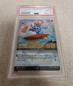 2023 DISNEY LORCANA EN 1-THE FIRST CHAPTER #206 STITCH ENCHANTED PSA 10 GEM MINT - Image 3