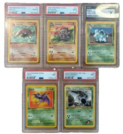 1ST EDTION GRADED POKEMON CARD LOT OF 5 - Image 1
