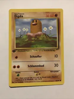Digda Diglett 47/102 Common German 1st Edition Base Set Pokemon TCG Common - Image 1