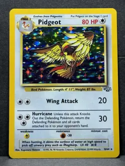 Pokemon TCG Pidgeot Jungle 8/64 Holo Unlimited Holo Rare LP - Image 1