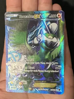 Pokemon Tornadus EX Team Plasma Full Art 114/116 Plasma Freeze Holo HP - Image 2