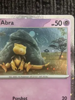 Pokemon TCG: Abra 063/165 Galaxy Swirl Cosmos Holo MEW 151 NM - Image 2