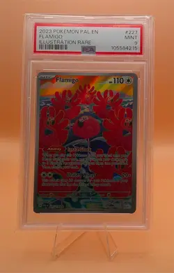 Pokemon TCG PSA 9 Flamigo #227 Illustration Rare S&V Paldea Evolved - Image 1