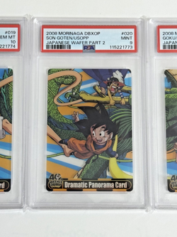 One Piece Dragon Ball Morinaga Wafer 40th Anniversary Card Japan set PSA10 PSA9 - Image 3