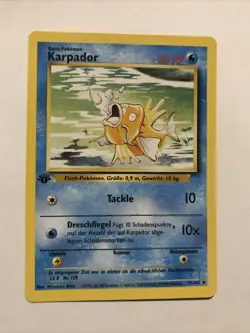 German Magikarp Karpador Base 1st Edition Pokemon 35/102 Card - Image 1