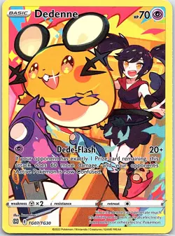 Dedenne TG07/TG30 SWSH09: Brilliant Stars Trainer Gallery - Pokemon Card - NM - Image 1