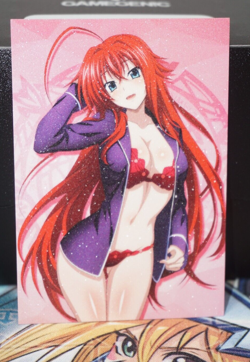 Rias Gremory Pajamas High School DxD Sexy Waifu Textured Custom Card - Image 1