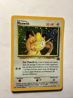Meowth #10 Pokemon Black Star Promo GB Stamped Holo Vintage Card WOTC LP - Image 5