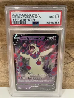 Pokemon Hisuian Typhlosion v Astral Radiance Card #053 PSA 10 Graded - Image 1