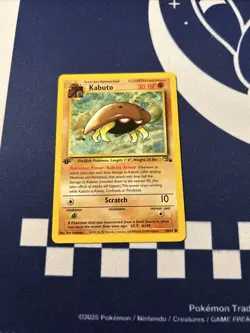 Pokemon TCG Kabuto Fossil 1st Edition Common Card 50/62 Regular - Image 1