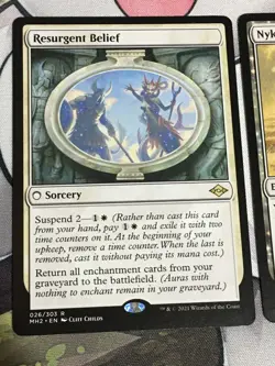 C5993 MAGIC MTG MODERN HORIZONS 2 NYKTHOS PARAGON RESURGENT BELIEF DMG RARE - Image 2