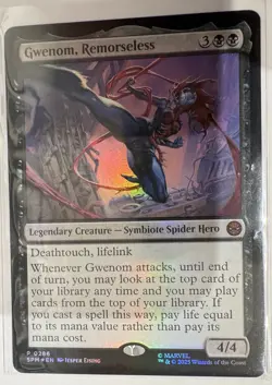 MTG Gwenom Remorseless 0286 Promo Foil Marvel Spider-Man Gift Box Magic NM - Image 2