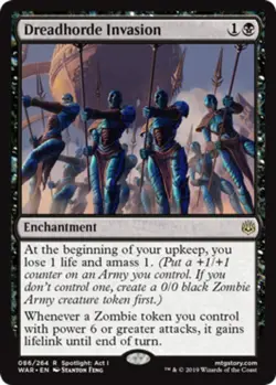 Dreadhorde Invasion - Foil Magic mtg Light Play, English War of the Spark x1 - Image 1