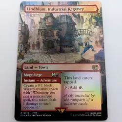 Lindblum, Industrial Regency Borderless Foil MTG Rare Final Fantasy 9 FFIX Red - Image 1