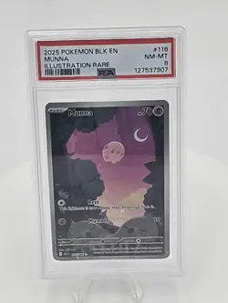 Pokemon TCG Munna 116/086 Holo Black Bolt NM-MT PSA 8 - Image 1