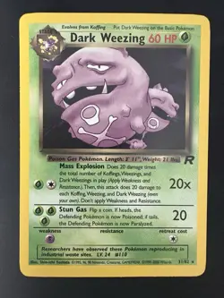 Pokemon Vintage Non Holo Rare Dark Weezing Team Rocket 31/82 WotC - Image 1