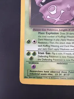 Pokemon Vintage Non Holo Rare Dark Weezing Team Rocket 31/82 WotC - Image 5
