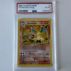 Charizard 1999 Pokemon Base Set Unlimited Holo Rare #4/102 - PSA 6 EX-MT - Image 1