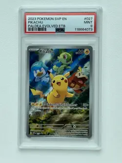 Pokemon Pikachu TCG Scarlet & Violet Paldea Evolved ETB Promo, PSA 9 - Image 1