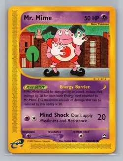 Pokemon WOTC Base Set Aquapolis Mr. Mime - LP #095b/147 8645 - Image 1