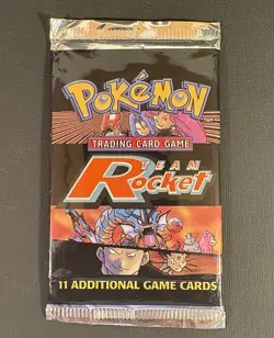 Pokemon Team Rocket Unlimited Booster Pack Factory Sealed WOTC 2000 Vintage TCG 742818061742 - Image 1