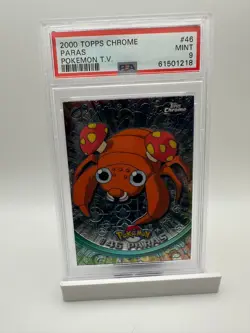2000 Topps Chrome Pokemon HOLO #46 PARAS PSA 9 - Image 1