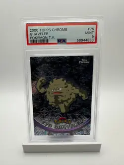 2000 Topps Chrome Pokemon HOLO #75 GRAVELER PSA 9 - Image 1