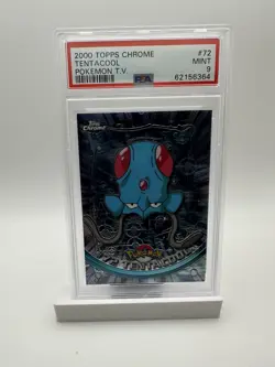 2000 Topps Chrome Pokemon HOLO #72 TENTACOOL PSA 9 - Image 1