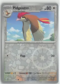 Pokemon TCG Scarlet & Violet 151 MEW Reverse Foil Common #017/165 Pidgeotto - Image 1