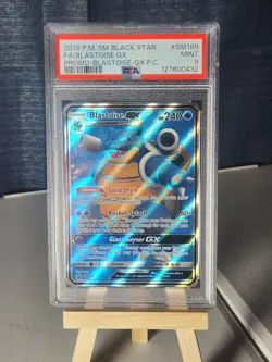 Pokemon Blastoise GX Full Art Black Star Promo SM189 - Image 1
