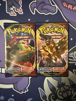 Pokemon Sword & Shield Base Set Booster Packs 2 Packs - Image 1