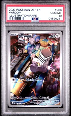 2023 POKEMON OBF EN-OBSIDIAN FLAMES ILLUSTRATION RARE #206 VAROOM PSA 10 - Image 1