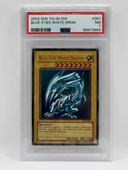 Blue-Eyes White Dragon SDK-001 Starter Deck: Kaiba-Unlimited Edition PSA 7 - Image 1