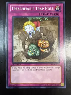Treacherous Trap Hole - NM - LCJW-EN277 - Common - 1st Edition - Yu-Gi-Oh! TCG - Image 1