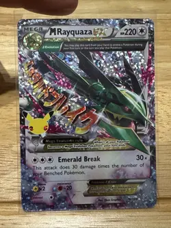 Pokemon TCG M Rayquaza EX Celebrations Classic Collection Holo Ultra Card 76/108 - Image 1