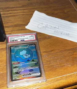 2024 Pokemon Mew EX Holo Rare Card 232/091 Paldean Fates psa 10 - Image 1