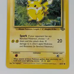 Pikachu 60/64 Jungle Set Vintage 1999 WOTC Pokemon TCG Card - Image 3