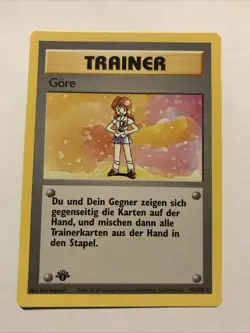 Pokemon TCG Lass Gore Base Set 75/102 German Card First 1st Edition - Image 1