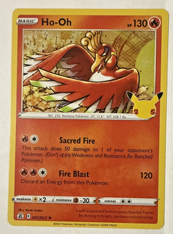 Celebrations - Holo Rare - Ho-Oh 001/025 Pokemon Card NM (US Seller) - Image 1