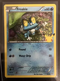 Pokemon TCG Froakie Mcdonalds 25th Anniversary 22/25 Holo Promo Card NM - Image 1