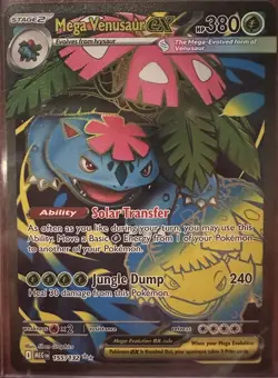 Mega Venusaur EX 155/132 Mega Evolution ENGLISH Pokemon TCG Card NM Ultra Rare - Image 1
