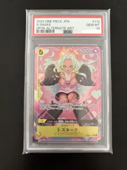 PSA 10 2024 S-SNAKE OP08-112 ALTERNATE ART ONE PIECE Card Japanese From Japan - Image 1