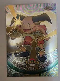 Topps Chrome Pokemon Card Mr. Mime #122 Near Mint Condition - Image 1