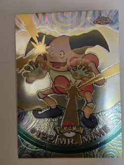 Topps Chrome Pokemon Card Mr. Mime #122 Near Mint Condition - Image 2