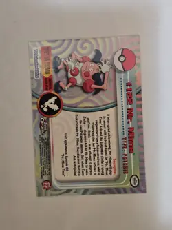 Topps Chrome Pokemon Card Mr. Mime #122 Near Mint Condition - Image 5