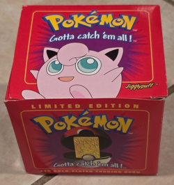 Pokemon - Jigglypuff Nintendo 23k Gold Plated Burger King Trading Card Box - Image 1